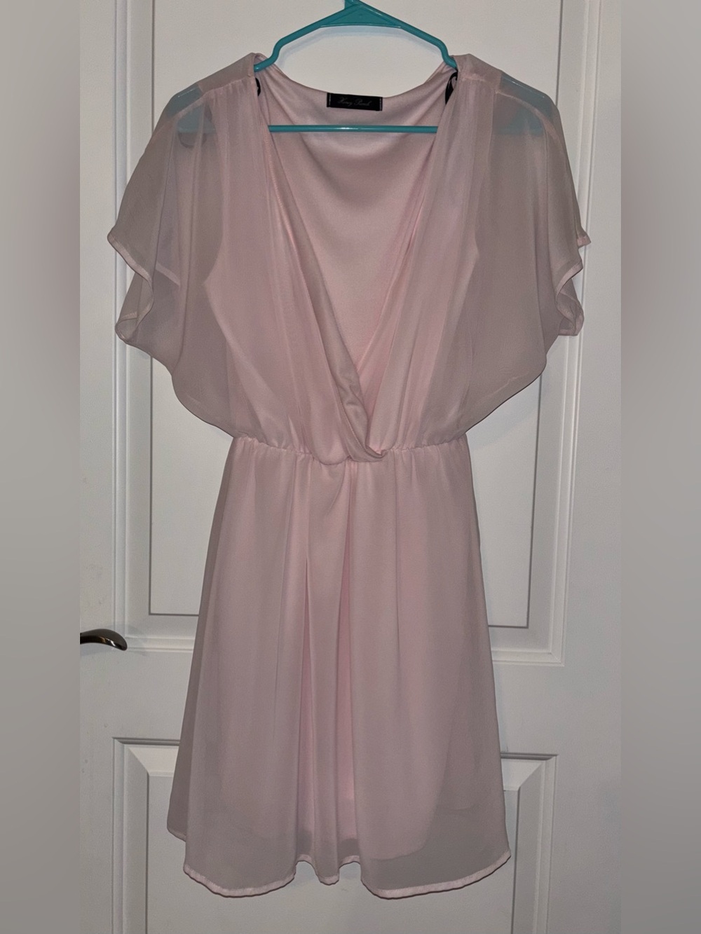 Honey Punch Pale Pink Chiffon Dress